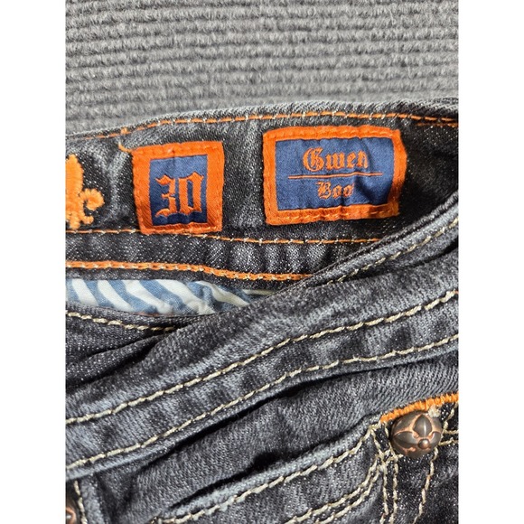 Rock Revival Gwen Boot Jeans Women's 30 Flap Pocket Rhinestones (30x30) - Picture 8 of 11